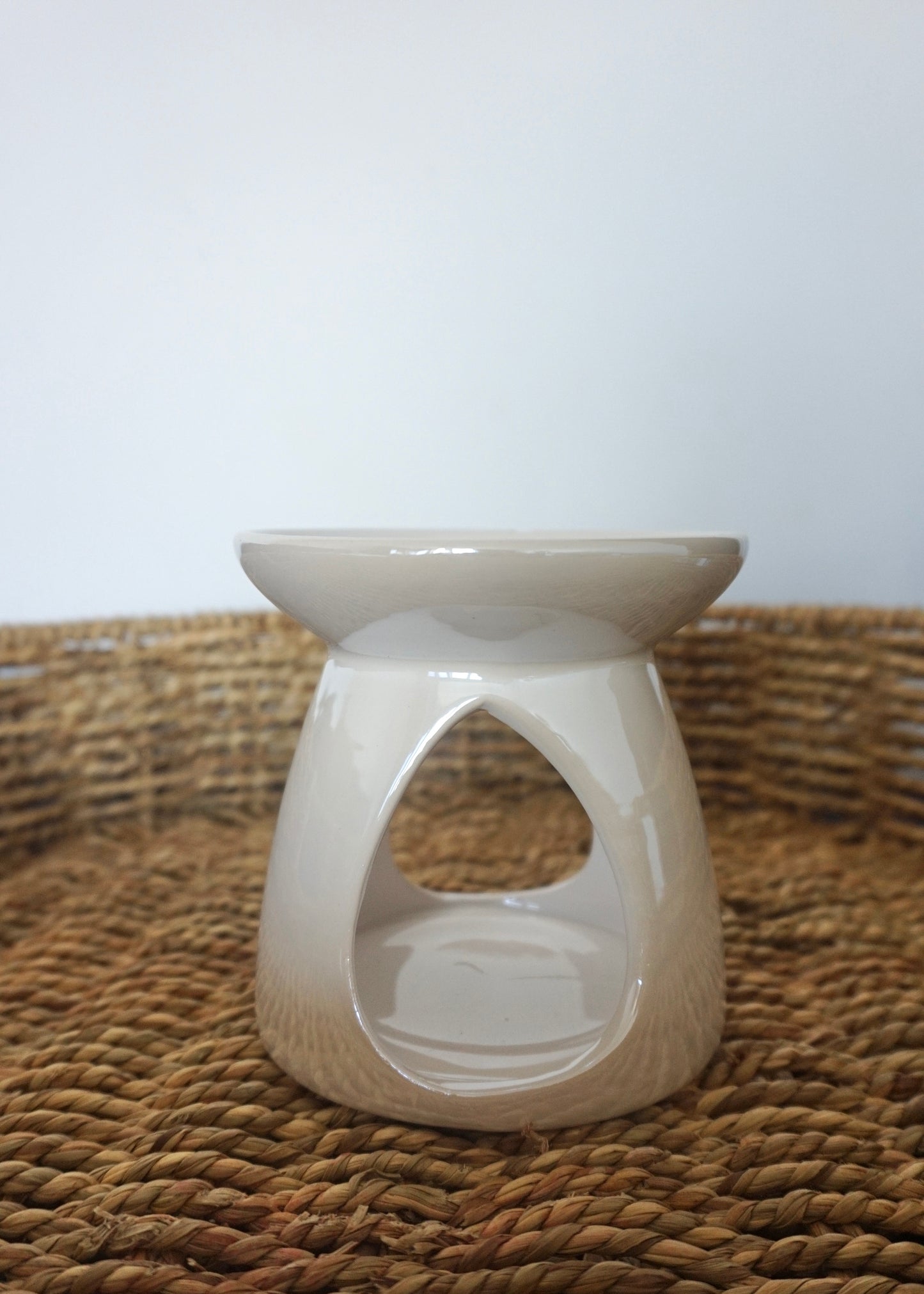 Small White Pearlised Burner