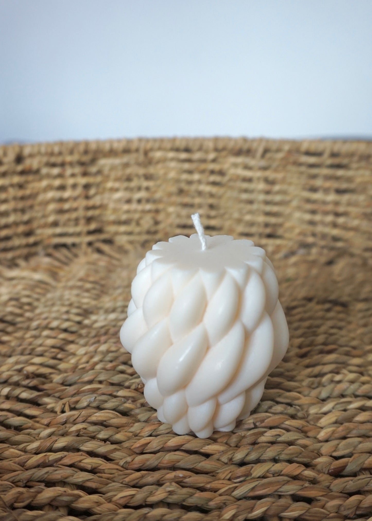 Knitted Swirl Candle